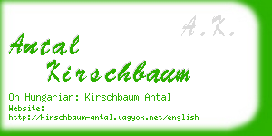 antal kirschbaum business card